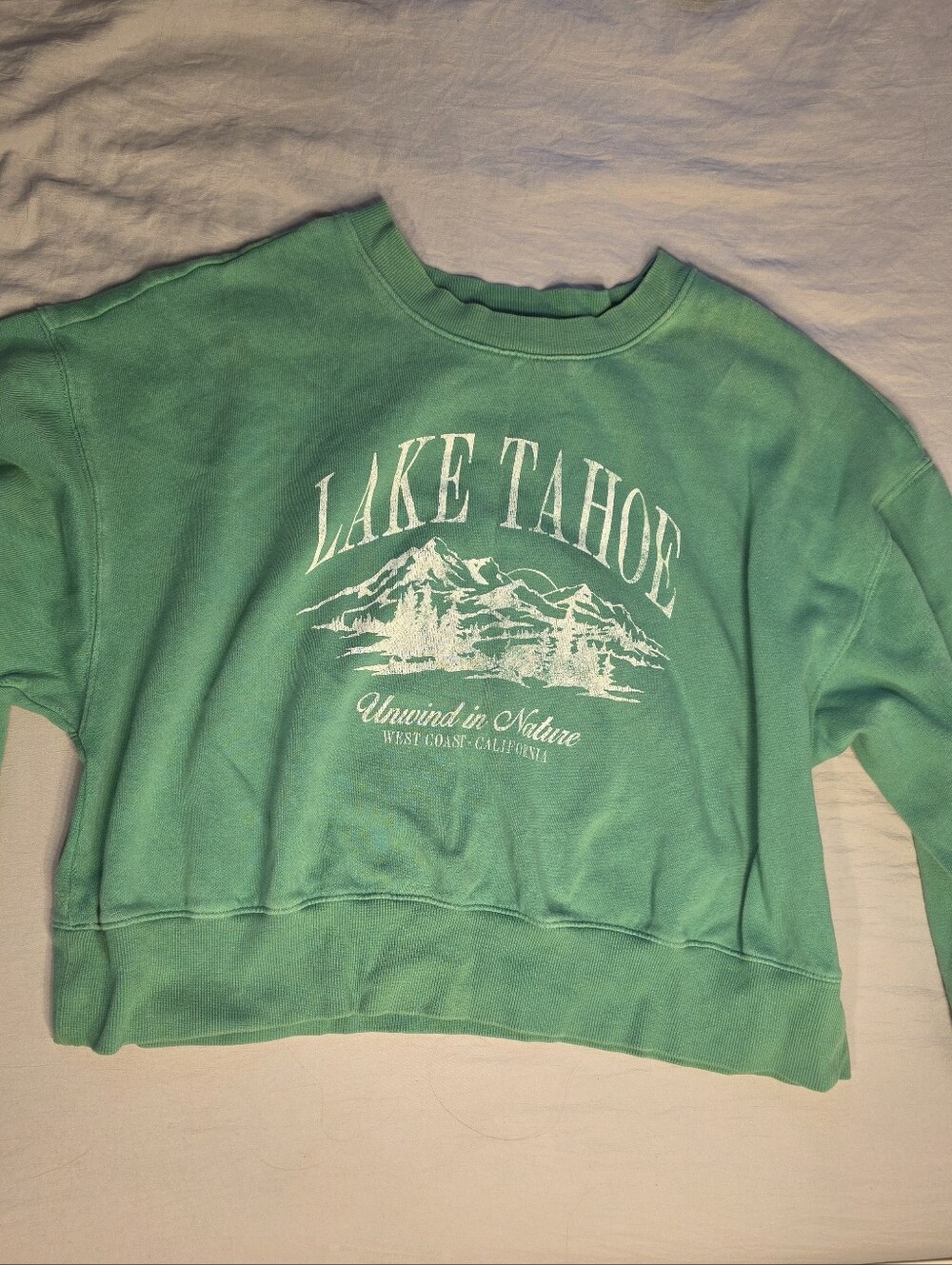 Lake Tahoe Cropped Crewneck Sweatshirt Old Navy